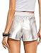 SweatyRocks Women's Metallic Shorts Elastic Waist Shiny Pants