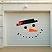 PAMASE Snowman Face Christmas Garage Door Decoration- DIY Snowman Non-Woven Archway Door Decoration with Hat Bow Eyes Nose Teeth for Window Car Decor