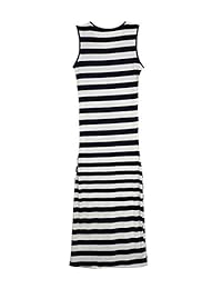 M2 ° C entre padres e hijos rayas ancla verano playa vestido maxi vestido de verano