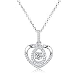Heart-Shaped Pendant Necklace, Sable “Swirl of Affection”, Best Idea Gifts for Teen Girls Women