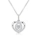 Heart-Shaped Pendant Necklace, Sable “Swirl of Affection”, Best Idea Gifts for Teen Girls Women