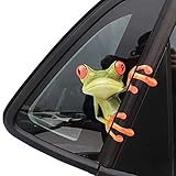 OKDEALS 3D Cute Peep frog funny car stickers Truck Window Vinyl Decal Graphics Auto 2pcs