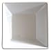 Square Break Resistant Melamine Bowls with Scraper, 6-Pack, White (6 Inches, 16 Ounce)