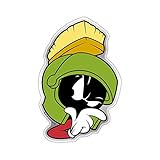 Fan Emblems Looney Tunes Marvin the Martian Car Decal Domed/Multicolor/Chrome Finish, Automotive Emblem Sticker Easily Applies to Cars, Trucks, Motorcycles, Laptops, Cellphones, Windows, etc.