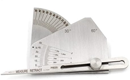 SKEW Weld Gauge Acute Obtuse Fillet Leg Length & Throat Size Standard or Metric Reading