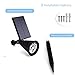 T-SUN Solar LED Outdoor Spotlight Wall Light, IP65 Waterproof,Auto-on at Night/Auto-Off by Day,180°Angle Adjustable for Tree, Patio, Yard, Garden, Driveway, Stairs, Pool Area(Red-2 Pack)