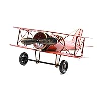 GOLDBEARUK Vintage Metal Plane Model - Large Size (Red)