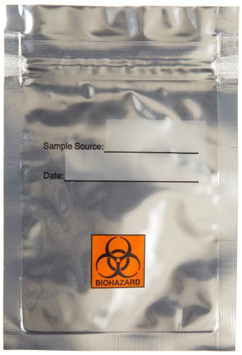 Whatman 10534321 Foil-Barrier Ziploc Bags for Card,Pack of 100