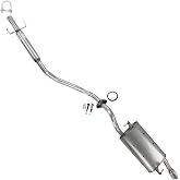 Exhaust Resonator Pipe and Muffler Exhaust Kit Compatible with Toyota Corolla 2003-2005 1.8L | Stainless Steel | Northeastern Exhaust | Free Clamp, Gasket, Hangers and Bolt Kit Included | Direct-Fit