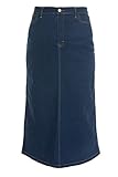 Ladies Women's Indigo Stretch Denim Maxi Skirt Sizes 10 To 28. Length 35