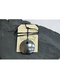 Karelian Heritage Shungite Dije para equilibrio de chakras, curación de chakras de raíz, collar espiritual