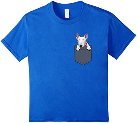unisex-child Bull Terrier Dog in Your Pocket Tshirt Funny Dog 6 Royal Blue