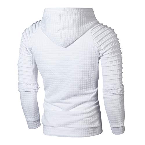 image for GOVOW Men's Outerwear Light Jackets Autumn Long Sleeve Plaid Hoodie Sw