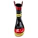 Fireman Kids Firefighter Costume Style Rain Boots (13/1 M US Little Kid, Fire Dept Black)