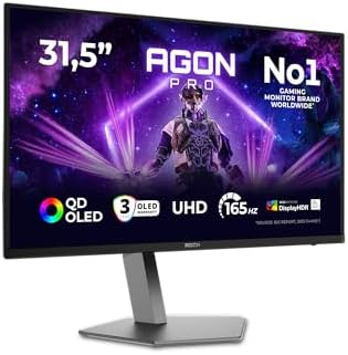 AG326UD 32 zoll UHD USB Hub Gaming Monitor, 165Hz, QD-OLED Panel, 0.03ms GtG, Adaptive Sync, HDR400 TrueBlack, G-Sync Comp., Höhenverstellung,Lautsprecher,(3840x2160 HDMI 2x 2.1 DP 1x 1.4)Schwarz