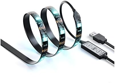 Sinkepoze USB Powered LED Strip Light TV Background Lighting for Flat Screen HDTV LCD Desktop PC Monitor, Car Charger(1X35.4", Waterproof)