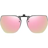 FF FRAZALA Polarized Extra Large Clip-on Sunglasses Anti-Glare UV Protection for Prescription Glasses