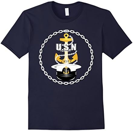 Mens US Navy - CPO Chief Tshirt Large Navy