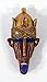 Handpainted Poly Stone African Mask Arts Assorted Magnet (Set of 6 B)