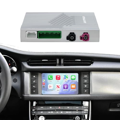 EZoneTronics Wireless CarPlay & Android Auto Set Top Box Kit For Land Rover Jaguar Range Rover Evoque Discovery Sport/5 XE XF F-Type 2016-2019 CarPlay Adapter Plug & Play with SWC WIFI BT Siri GPS