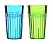 Reflo Smart Cup (Blue & Green 2-Pack) Open Training Cup, Toddler Cup, No Suction 6oz, 360 Control-Flow, USA MADE Premium High-Impact Plastic