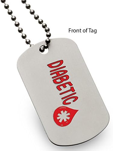 Diabetic Medical Alert ID Dog Tag