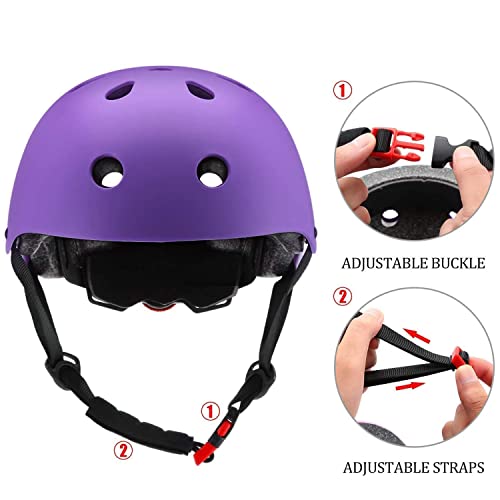 JeeFree Bike Helmet Set with Knee Pads Elbow Pads Wrist Guards