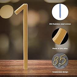 Floating House Number Modern House Numbers 5