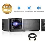 Projector, GBTIGER 4000 Lux LED Video Projector Full HD 1080P Supported Home Projector Compatiable with Fire TV Stick, PS4, HDMI, USB, VGA, AV for Movie Party and Game + HDMI Cable