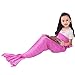 Mermaid Tail Blanket Girls Toys and Christmas Gifts Handmade Knitted Living Room Sofa Throws Perfect Birthday Present for Any Girls 55.18 Inch X 27.56 Inch (Kids-Purple Pink)