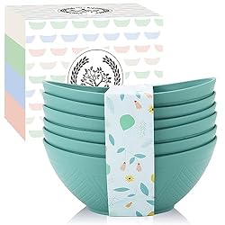 Homienly Salad Bowls 6PC Wheat Straw Bowls - 65oz