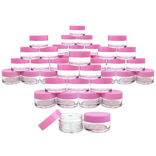 240 x Beauticom 20g gram Pink Lid Small Jar Containers for Sample Lotion Cream Powder Lip Balm Makeup Cosmetic etc