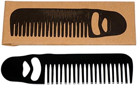 Ned Matte Black Bottle Opener Beard Comb