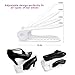 CEISPOB Shoe Organizer Space Saver, Adjustable Shoe Slots Organizer, Shoe Holders for Sandals Heels Casual Shoes Sneakers, 6 Pieces Set (White)