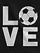 Tstars Love Soccer Hoodie - Sporty Hoodies for Women & Teen Girls - Apparel Gift Idea for Coaches Fans Players Medium Black