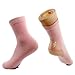AYAOQIANG 2 Pairs Moisturizing Gel Heel Socks for Dry Hard Cracked Skin,Comfy Recovery Socks Day Night Care fits U.S(Woman-5-9)
