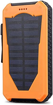 CYSPSZ Shock-resistant, Dust Proof Outdoor Solar Cell Phone Charger, With Dual USB Portable User-friendly Design Perfect For Hiking, Climbing, Camping and Other Outdoor Activity. (Orange)