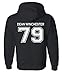 The Creating Studio Adult Dean Winchester 2-Sided Hoodie (Large, Black)