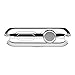 CooBES Compatible with Apple Watch Case Series 5/4 44mm 40mm, Ultra-Thin TPU Plating Bumper Shiny Lightweight Shockproof Protector Cover Slim Shell Frame Compatible iWatch (Silver, 44mm)