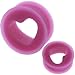 Pair 2g (6mm) to 15/16 (24mm) Heart silicone flesh tunnels ear plugs MoDTanOiz