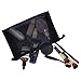 Mesh Makeup Bag See Through Zipper Pouch Travel Cosmetic and Toiletries Organizer Bags for Women Large & Medium (Black)