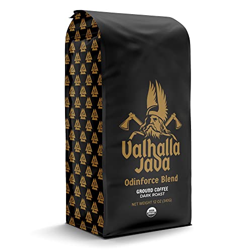 Death Wish Coffee Valhalla Java Dark Roast Grounds, 12 Oz, Extra Kick