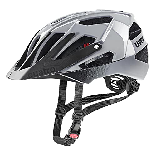 uvex Quatro Fahrradhelm, Rhino Black, 52-57 cm
