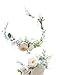 FIDDY898 Flower Crown Greenery Boho Headband Festival Wedding Flower Girl Headpiece Wreath Photo Hair Prop Set