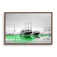 Framed Canvas Wall Art Black and White Scenery Canvas Prints Home Artwork Decoration for Living Room,Bedroom - 16x24 inches