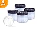 Bella Amazing- Ice Ball Molds, 2.5 Inch Round Ice Cube Molds. This Stackable Slow Melting Ice Sphere Molds are perfect for Whiskey, Scotch, Bourbon, Spirits, or any Drink (4, Black) (4, Clear)