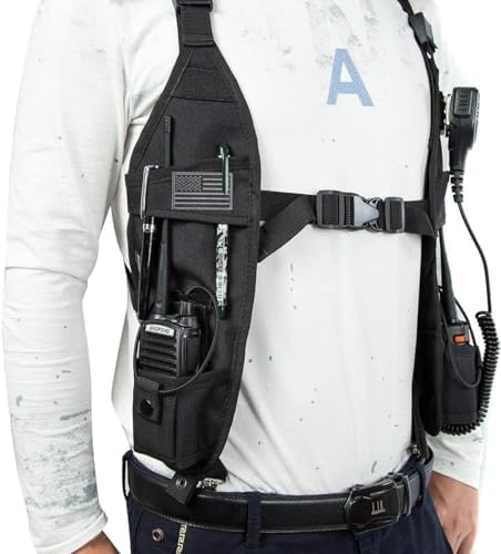 Amazon.com: Radio Shoulder Holster Chest Harness Holder Vest Rig