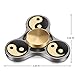 TOOBOM Metal Fidget Spinner Last 3 Minutes, Quality Bearing Quiet Fidget Toy Stress Reducer Hand Spinner Tri Spinner for Kids Children Adult (Tai Chi Bronze)