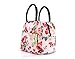 wonderful flower Insulated Lunch Box Cooler Bag lunch bag flower (016Pink)