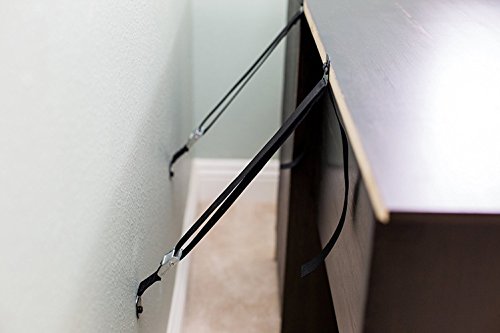 4-Pack TV and Furniture Anti-Tip Straps Heavy Duty Wall Anchor for Baby Proofing Dresser,Bookshelf,Bookcase